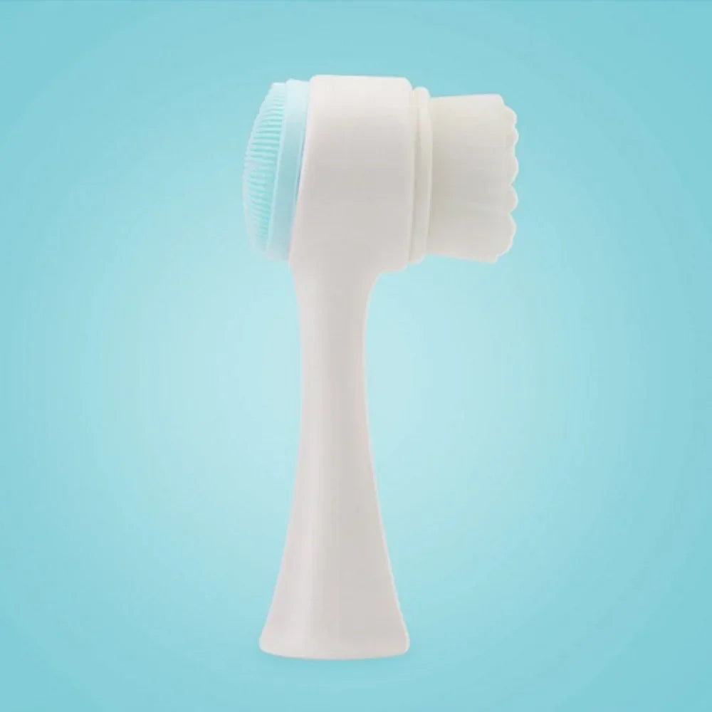 1PC Silicone Facial Scrub Manual Facial Scrub Soft Hair Cleaning Brush Double-Sided Massage Brush