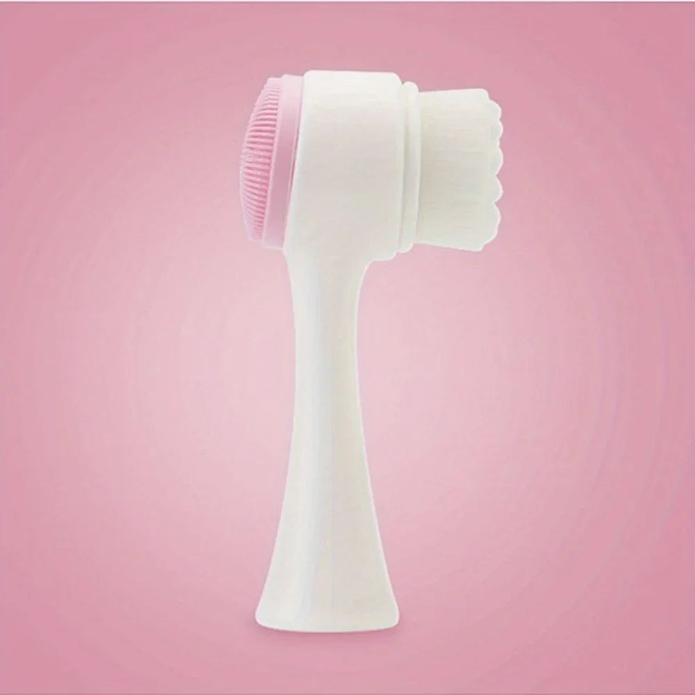 1PC Silicone Facial Scrub Manual Facial Scrub Soft Hair Cleaning Brush Double-Sided Massage Brush