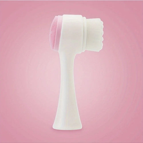 1PC Silicone Facial Scrub Manual Facial Scrub Soft Hair Cleaning Brush Double-Sided Massage Brush