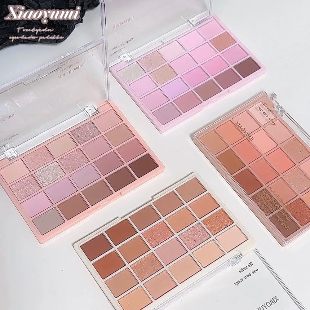 Paleta de Sombras de Ojos de 20 Colores – Tonos Románticos Ahumados y Rosados, Mate y Brillante, Alta Pigmentación, Resistente al Corrimiento, Maquillaje de Belleza