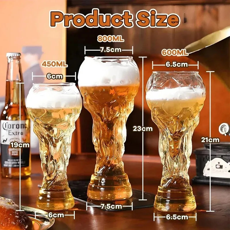 New Football Tournament Trophy Glass Beer Cup Suitable for Watching Celebrating Games Decorating Bars Restaurants Party Gifts
